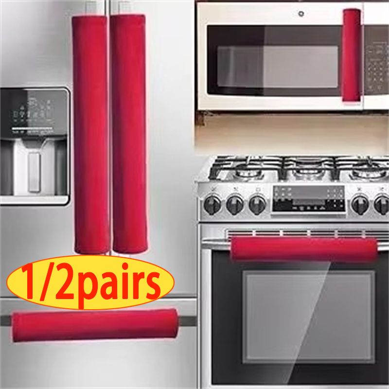 Kitchen Appliances With Red Knobs - 2Pcs/Set Refrigerator Door Handle Cover Kitchen