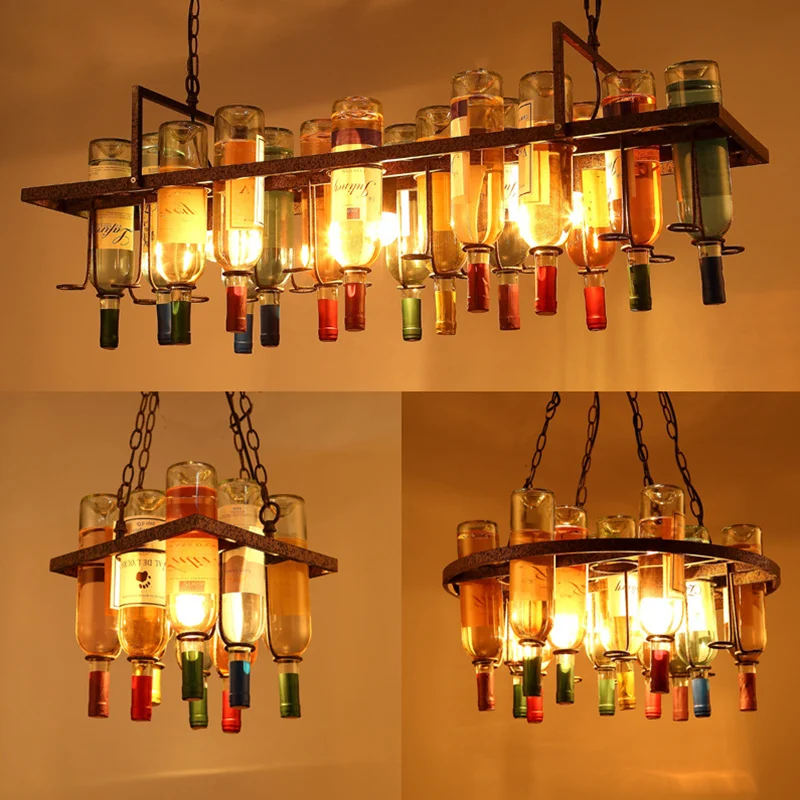 Kitchen Appliances With Red Knobs - Vintage Wine Bottle Iron Led Lights