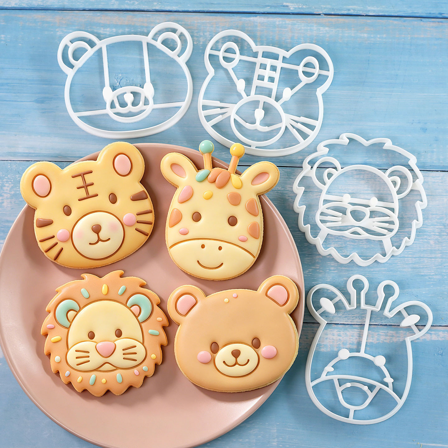 Kitchen Appliances For Baking - 4 Pcs Animal Cookie Cutters Set