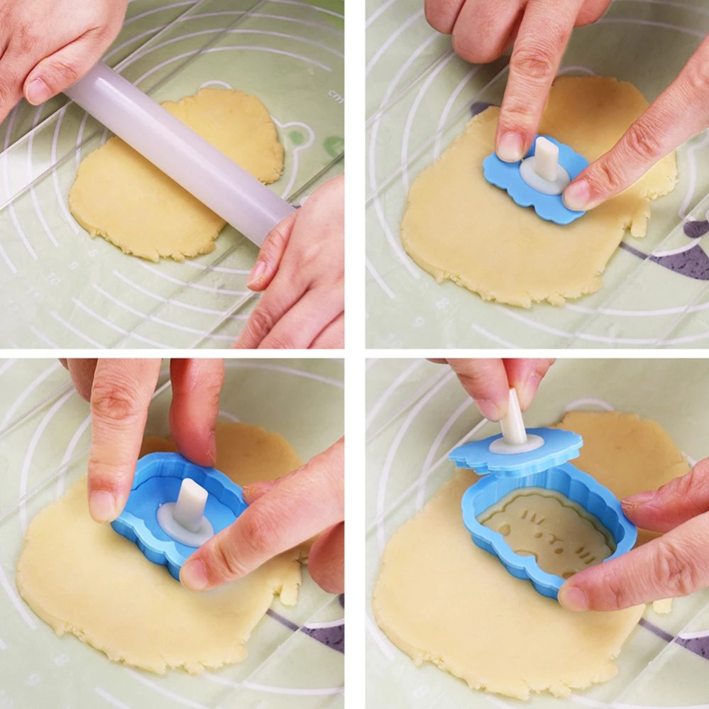 Cookie Mold Stamp Cartoon Saus - Kitchen Appliances For Baking recension och pris
