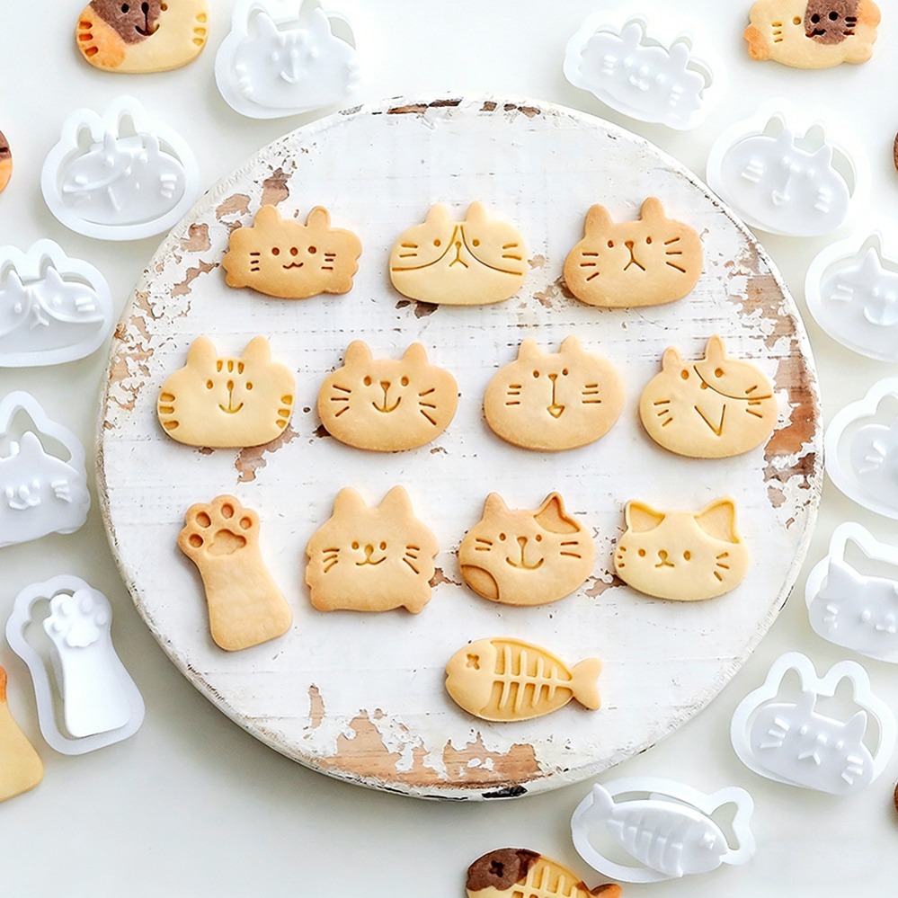 Cute Kitten DIY Stamp Cookie C - Kitchen Appliances For Baking recension och pris